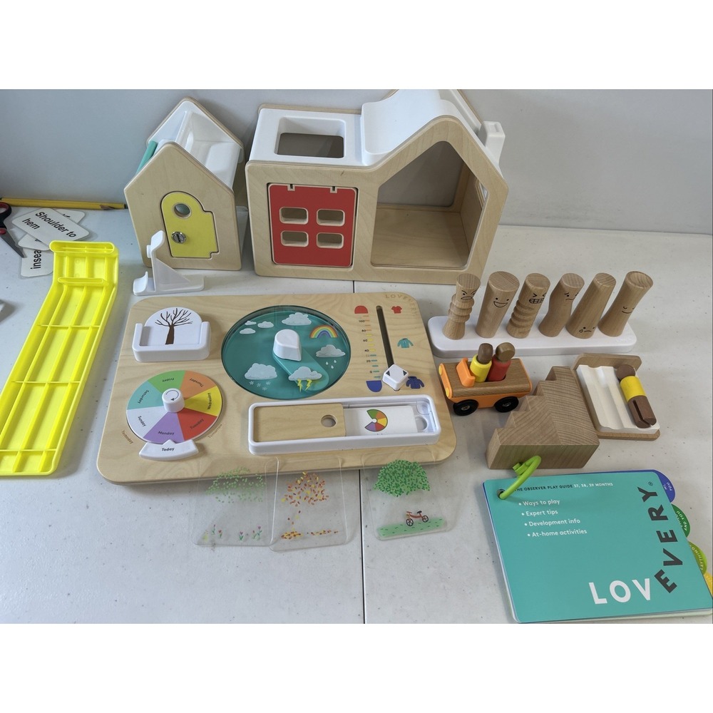 Lovevery Plan Ahead Wooden Weather Board Montessori The Observer Play Kit EUC